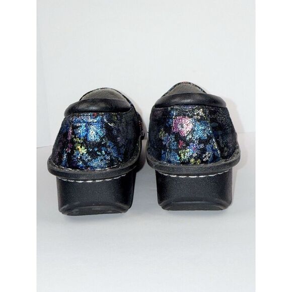 Alegria Shoes Leather SlipOn Loafer Debra Metallic Floral Comfort Nurse 38/8-8.5 - Picture 4 of 16